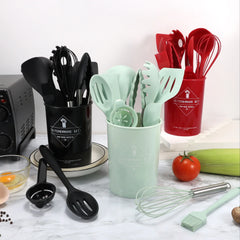 11-Piece Silicone Cooking Utensils Set for Kitchen