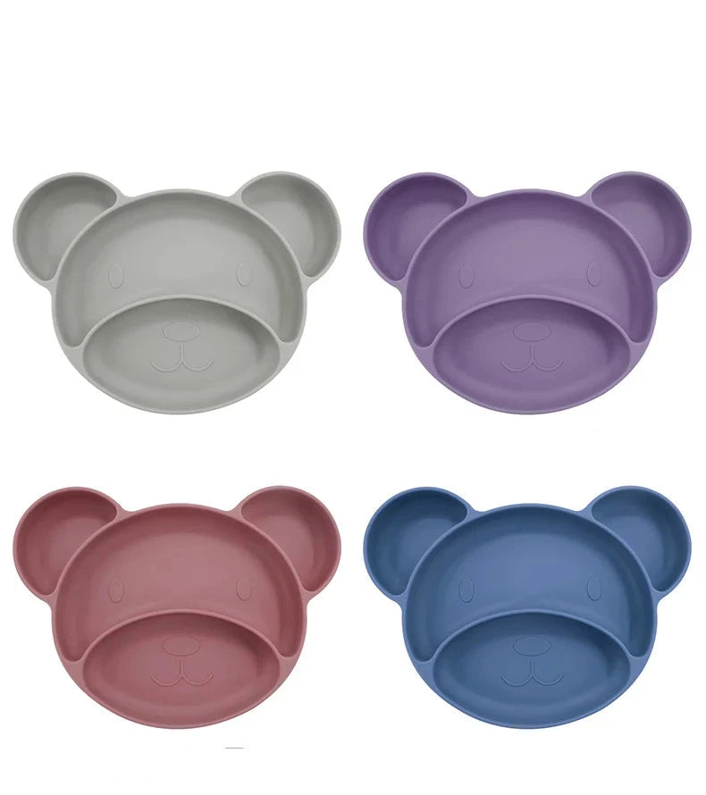 Teddy shaped silicone suction plate