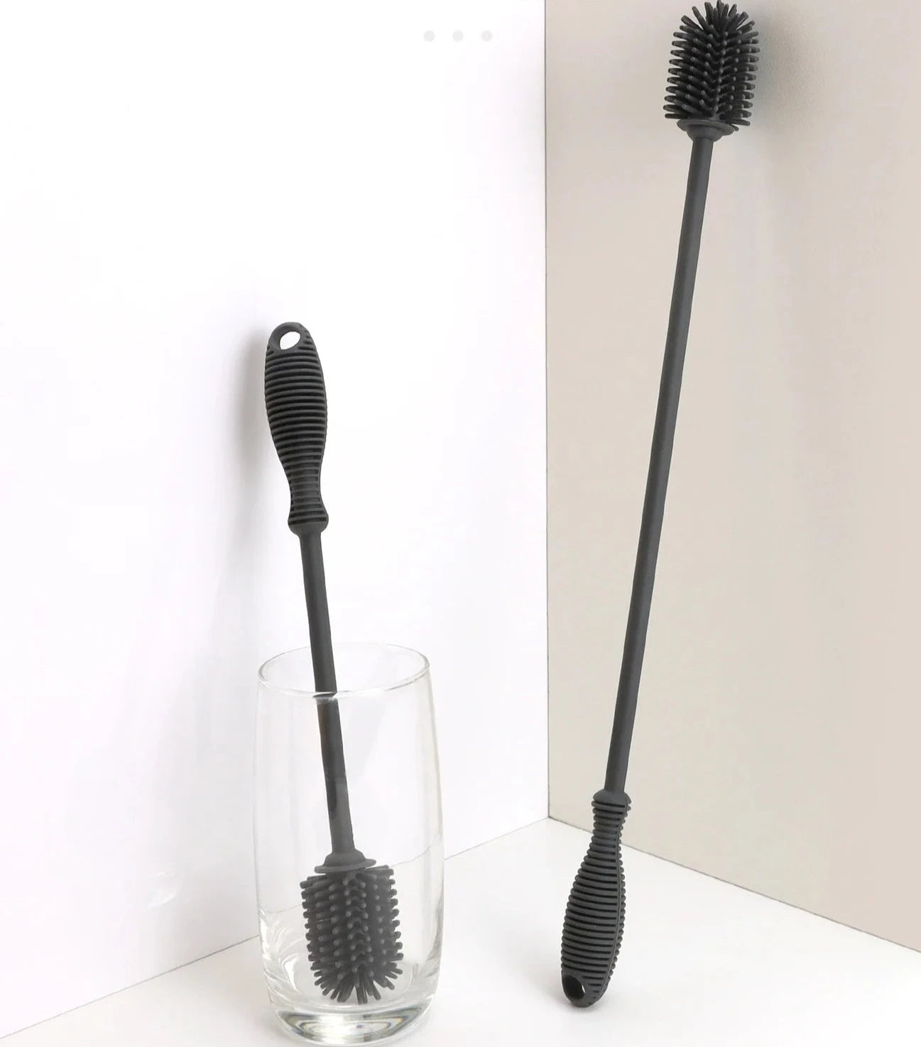 2x Silicone Bottle Cleaning Brush Set