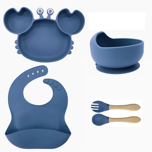 5-Piece Crab-Shaped Baby Feeding set