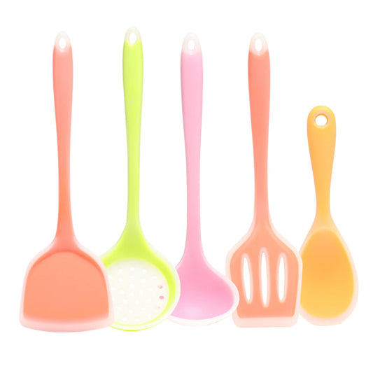 5-piece Silicone Semi-Transparent Spatula Set