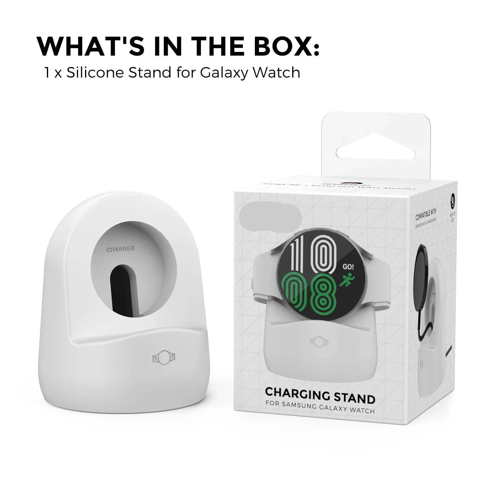 White Watch Charging Stand for Samsung Galaxy Watch 3 & 4