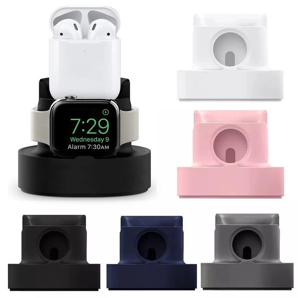 3 in 1 Silicone Apple Watch Phone Pods Charger