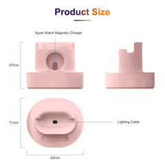 3 in 1 Silicone Apple Watch Phone Pods Charger