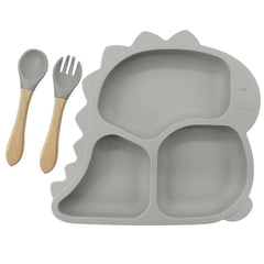 Dino Silicone Feeding Set