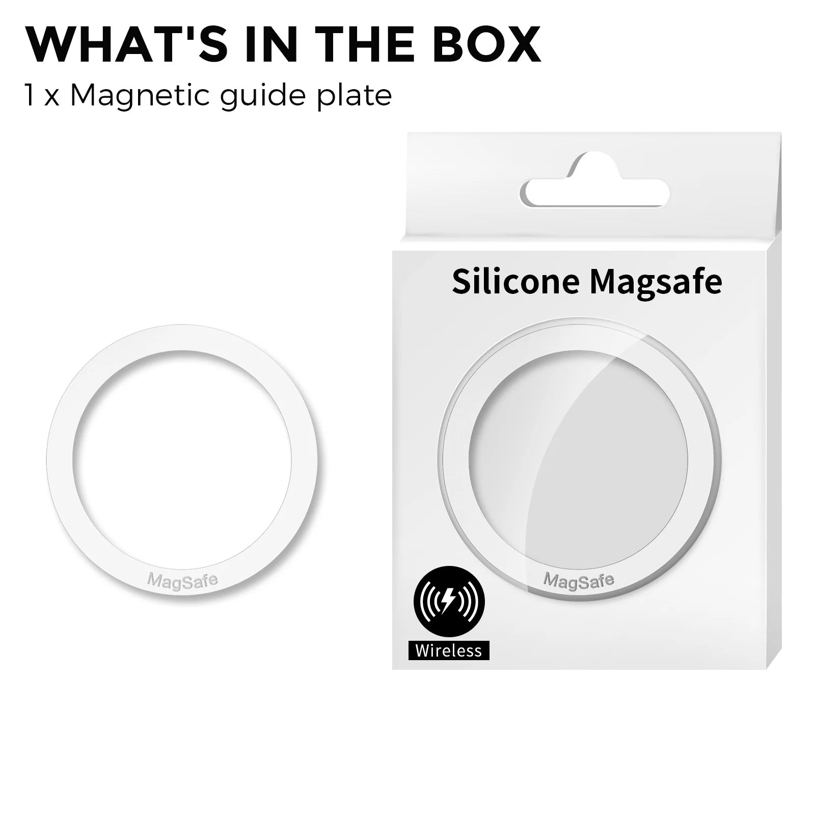 White MagSafe Wireless Charging Magnetic Ring