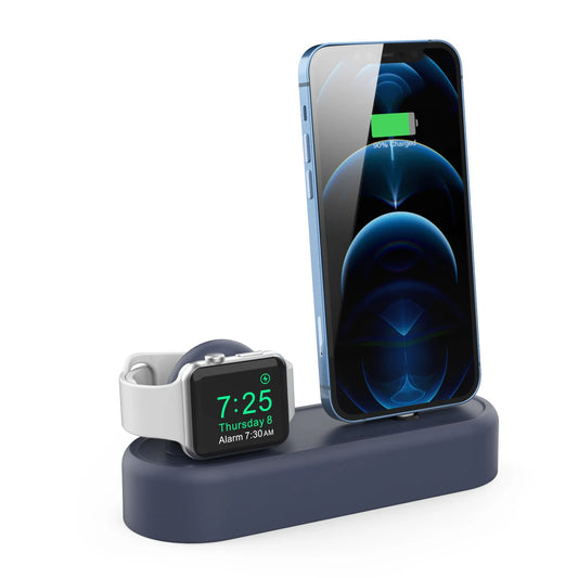 Silicone 2 in 1 Charging Dock for iWatch and iPhone