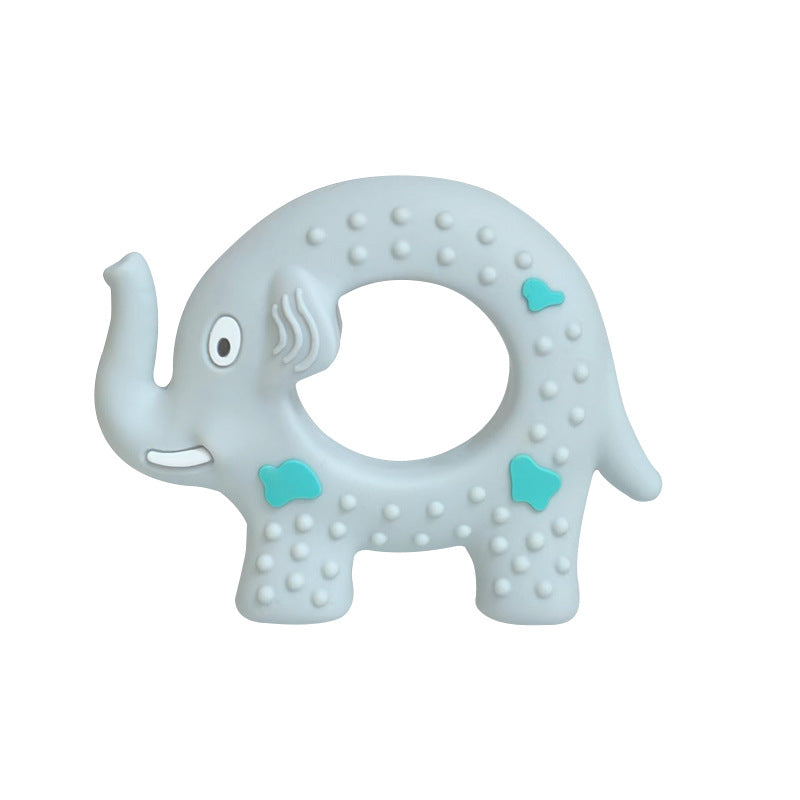 Blue Silicone Elephant-Shaped Teether