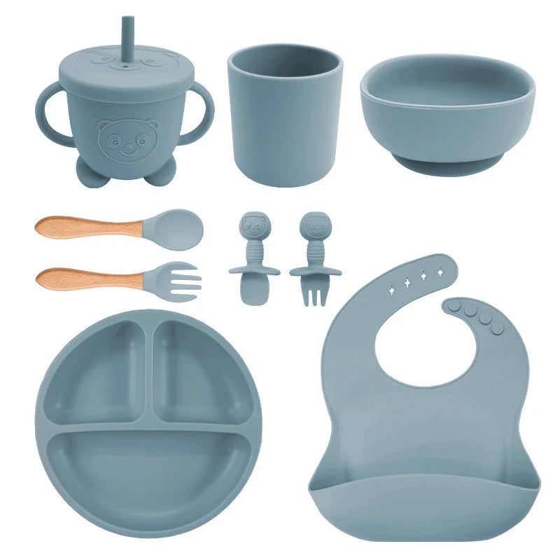 Sky Blue Baby Feeding Supplies Set