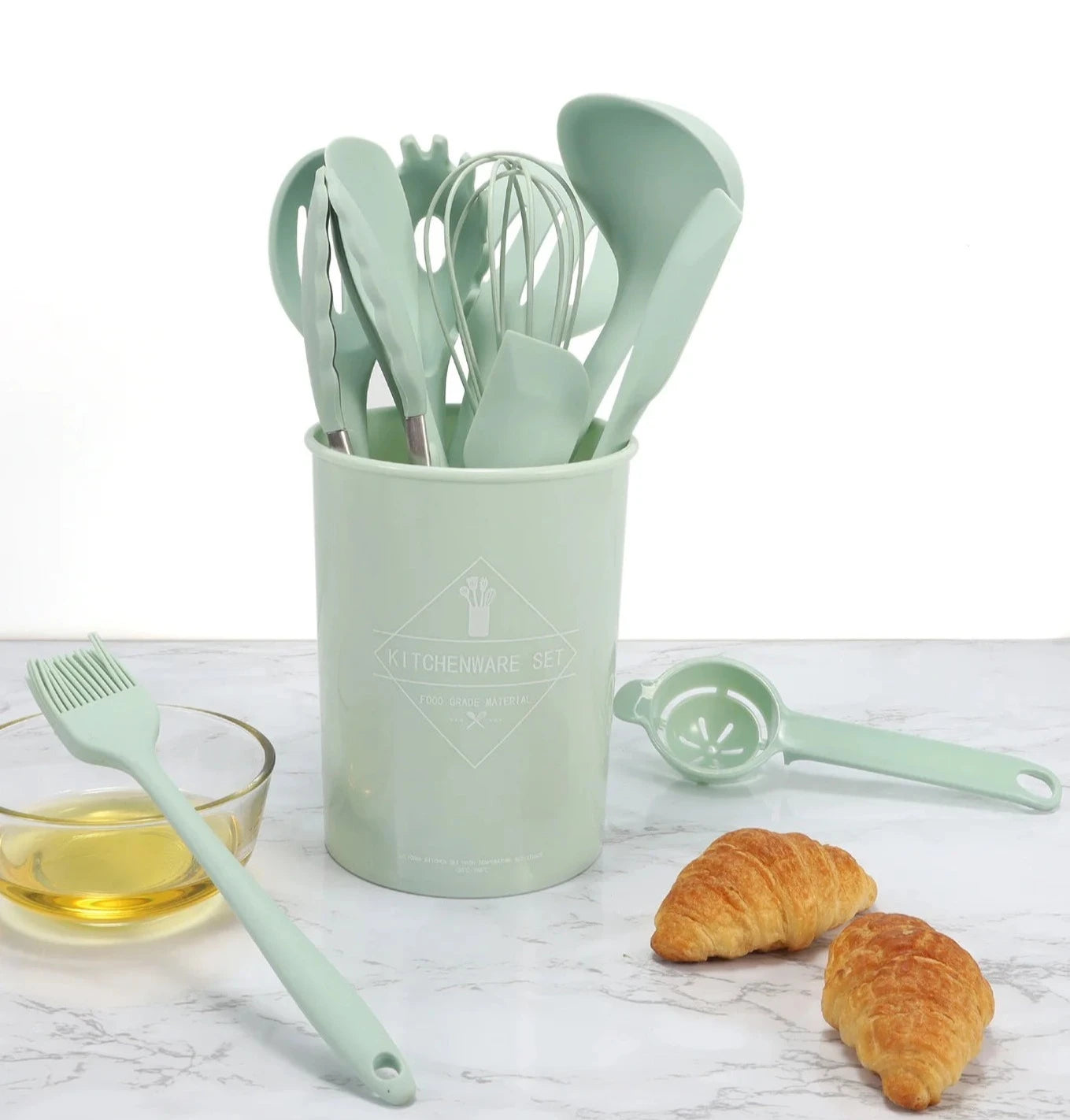 11-Piece Silicone Cooking Utensils Set for Kitchen