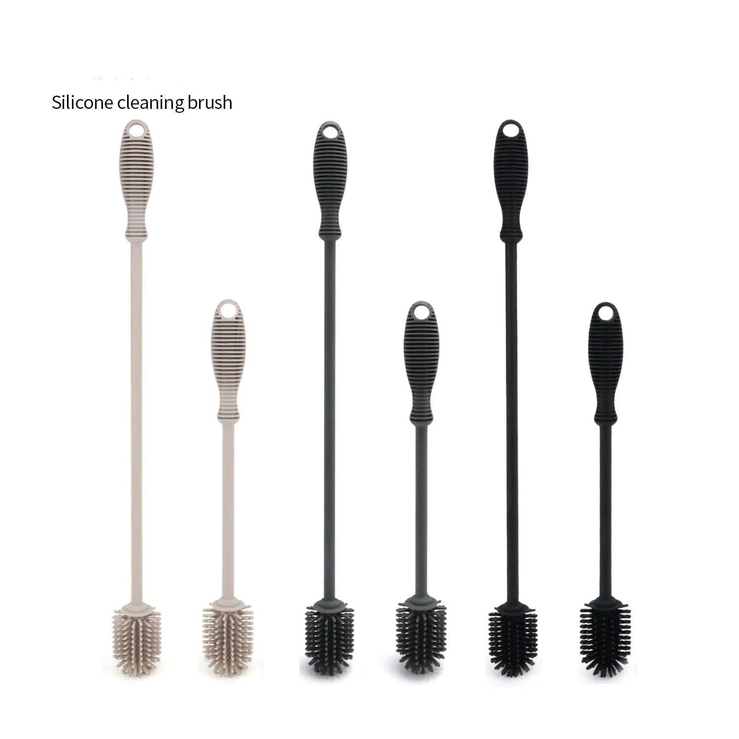 2x Silicone Bottle Cleaning Brush Set