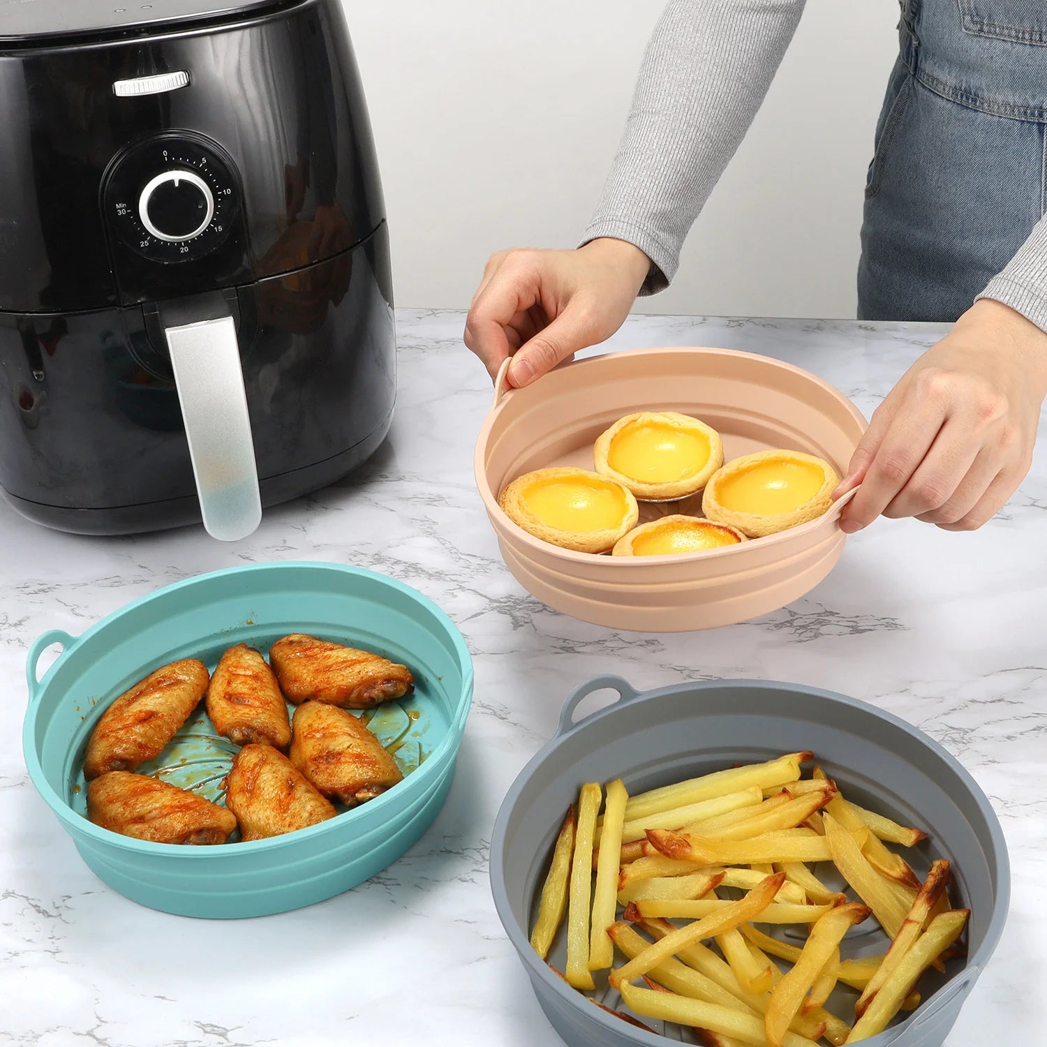 Reusable Silicone Air Fryer Liners