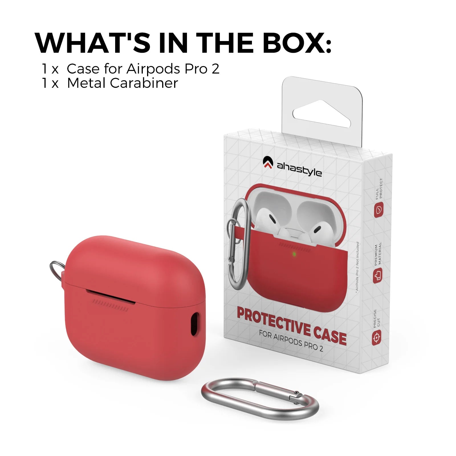 Red Silicone AirPods Pro 2 Case for Second Generation