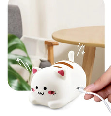 Cat Shaped Silicone Night Light for Kids