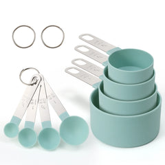 Green 8-piece Silicone Measuring Spoon Set