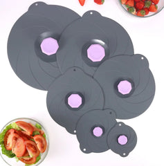 6-Pieces Silicone Lids for Food Storage