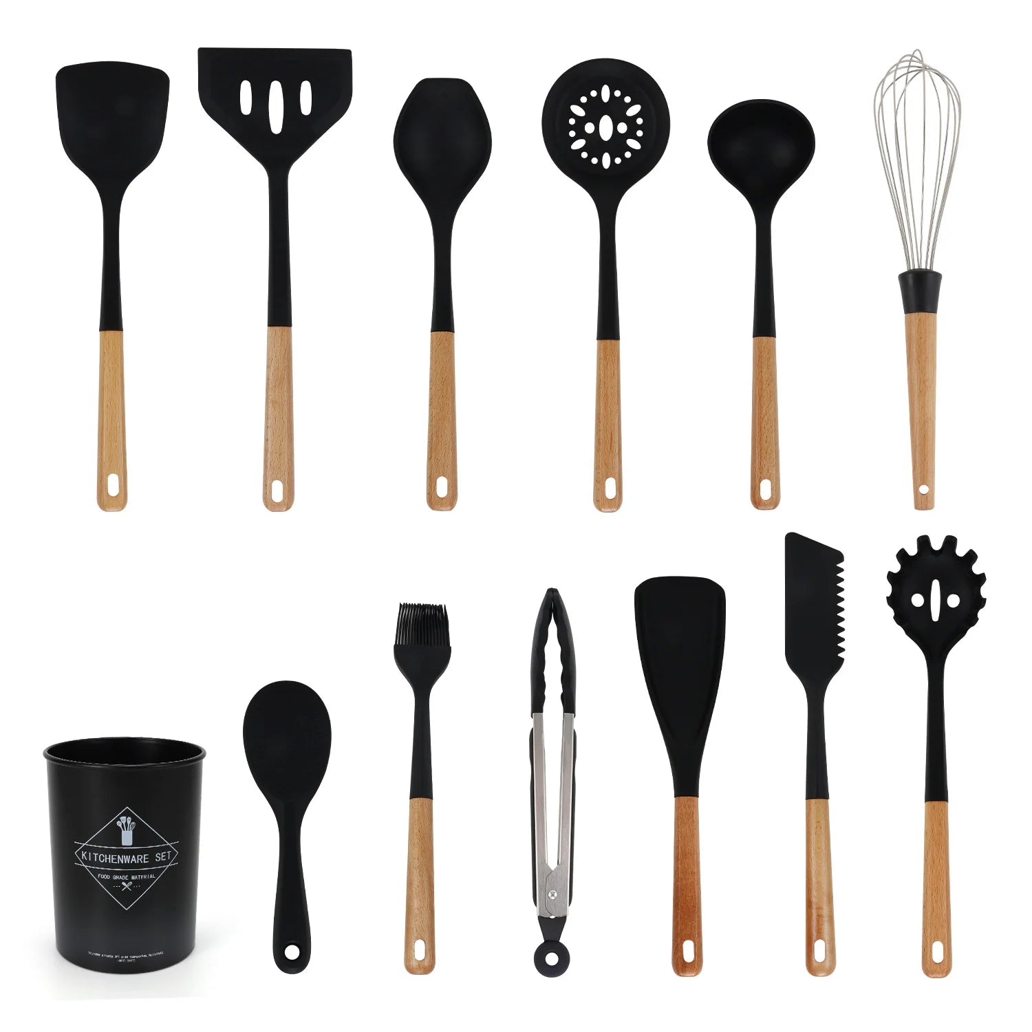 Silicone Cooking Utensils with Storage Box