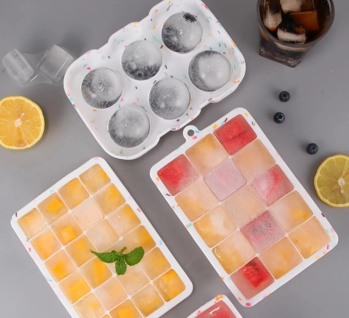 Silicone Ice Mold/Tray Set