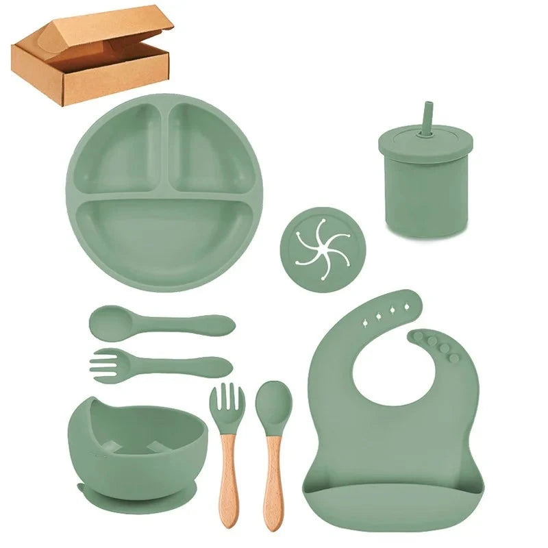 Silicone Food-Grade Baby Feeding Set