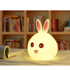 Cute Rabbit LED Silicone Night Light for Kids