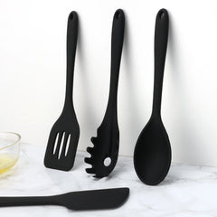 Black Silicone Cooking Utensils Set for Kitchen