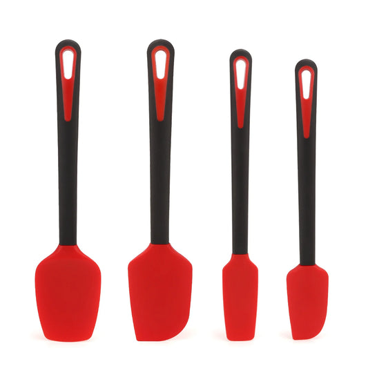 4x Silicone Spatula Set | Red