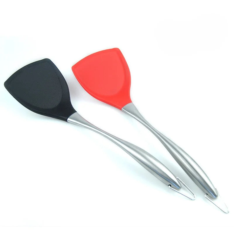 2x Silicone Spatula With Stainless Steel Handle