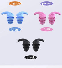 Black Silicone Waterproof Earplugs