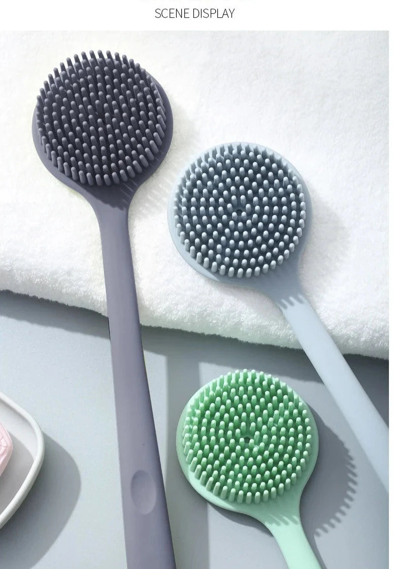 Silicone Body Scrubber with Long Handle