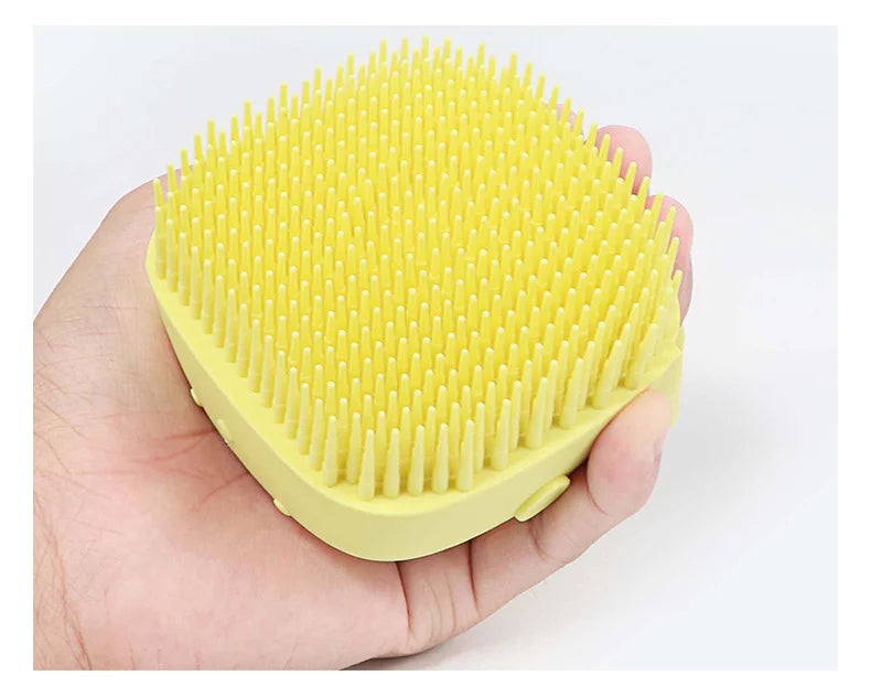 Yellow Soft Silicone Body Scrubber