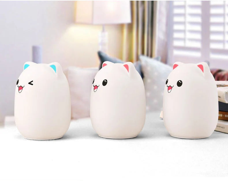 Cute Cat Silicone Night Lights