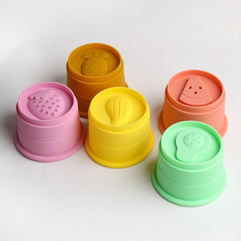 Fruit-Shaped Silicone Stacking Toy