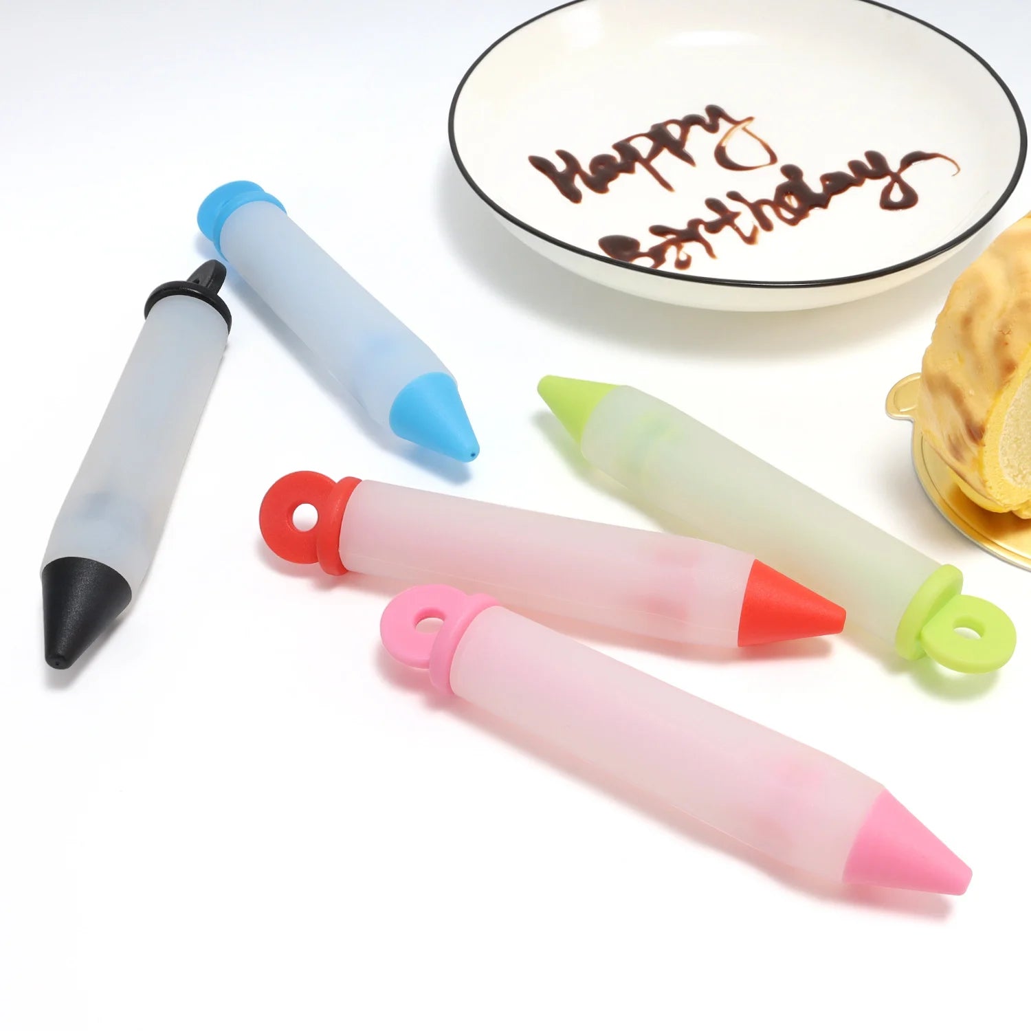 Black Silicone Chocolate Cake Decoration Pens