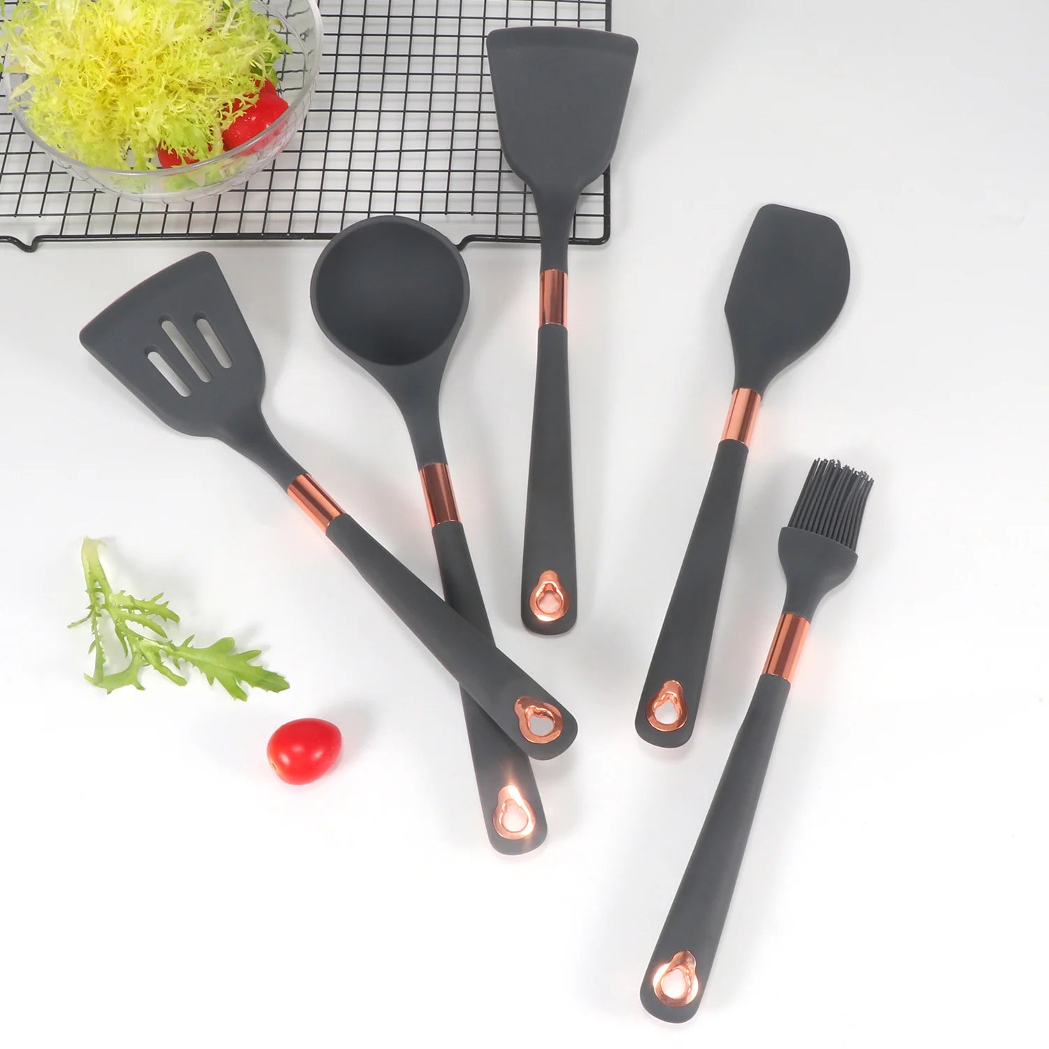 10-piece Silicone Kitchen Cooking Utensils Set