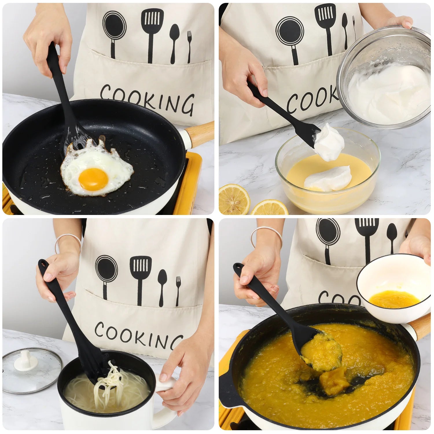 Silicone Cooking Utensils Set for Kitchen