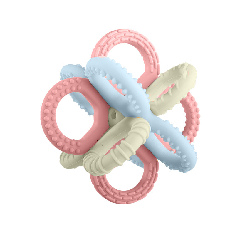 Mixed-Color Handheld Rattle Manhattan Ball