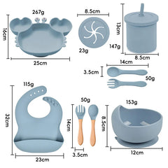 Silicone Baby Bibs and Bowl Set