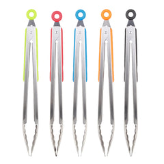 3x Stainless Steel Kitchen Tongs