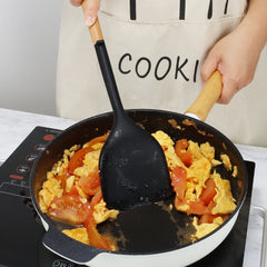 Silicone Cooking Utensils Set wit Wooden Handle