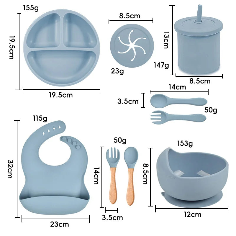 Silicone Food-Grade Baby Feeding Set