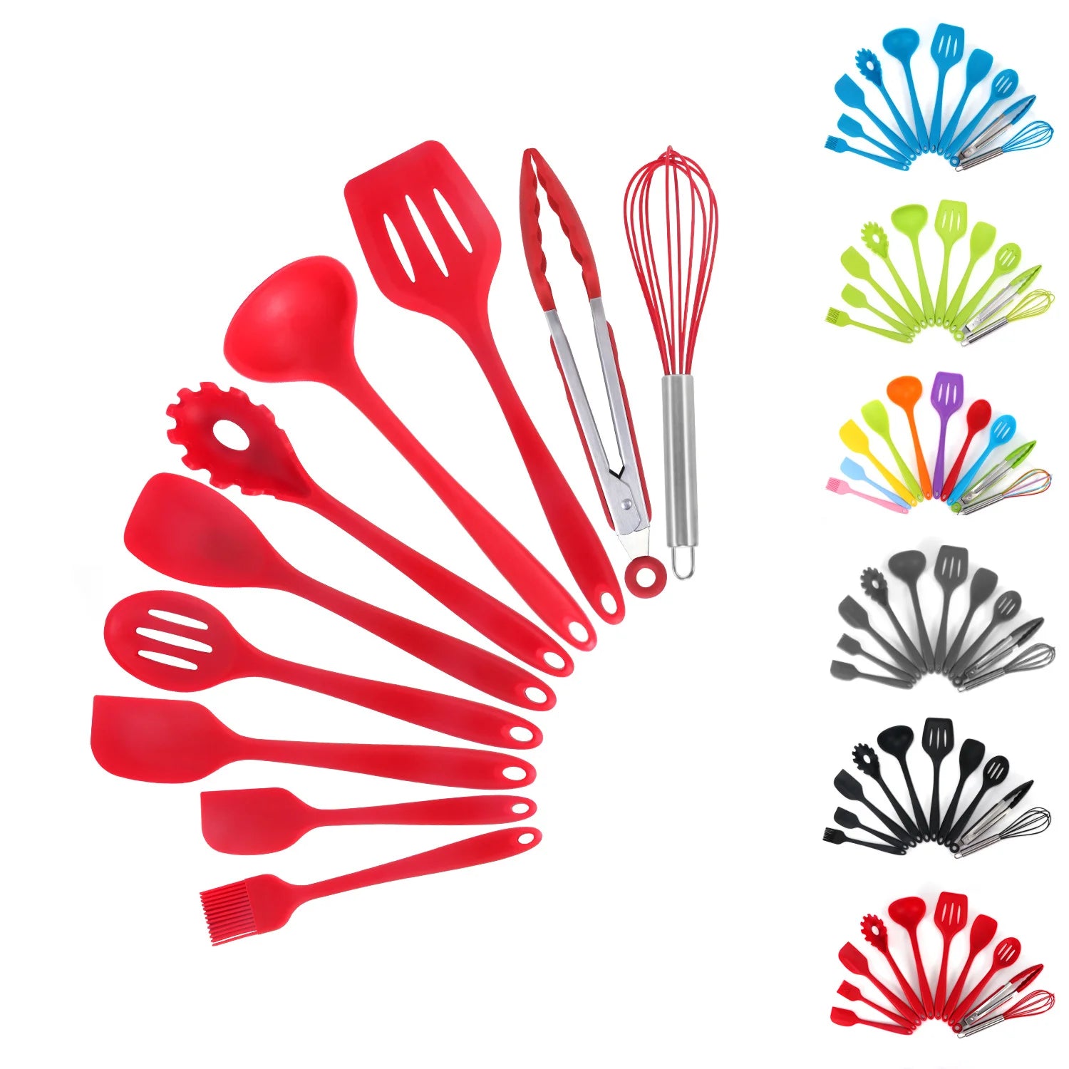 10Pcs Silicone Cooking Utensils Set