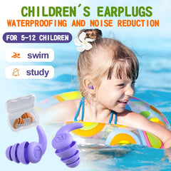 Purple Silicone Waterproof Earplugs