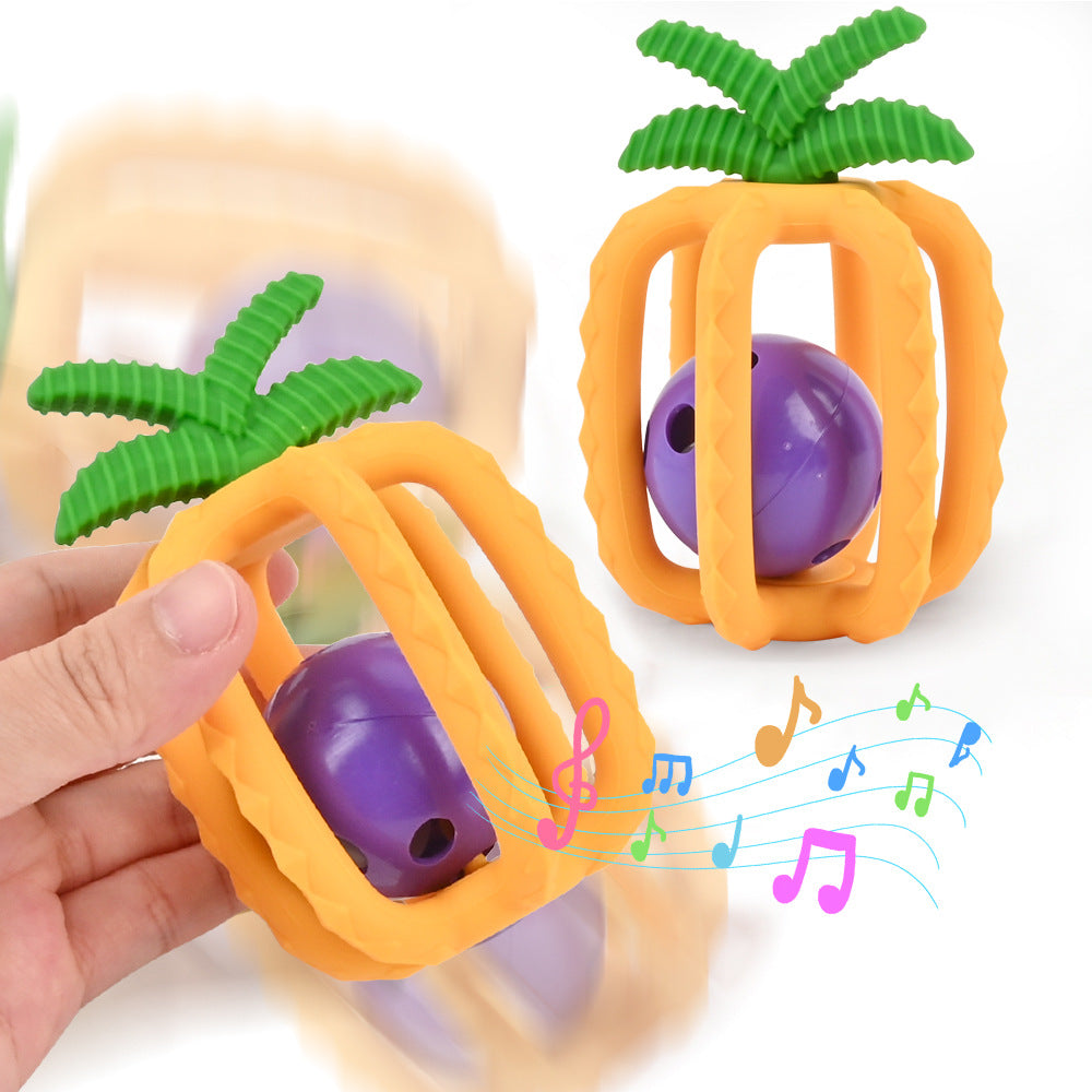 Silicone Pineapple Teething Rattle Toy