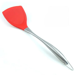 Red 2x Silicone Spatula With Stainless Steel Handle