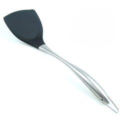 Black 2x Silicone Spatula With Stainless Steel Handle