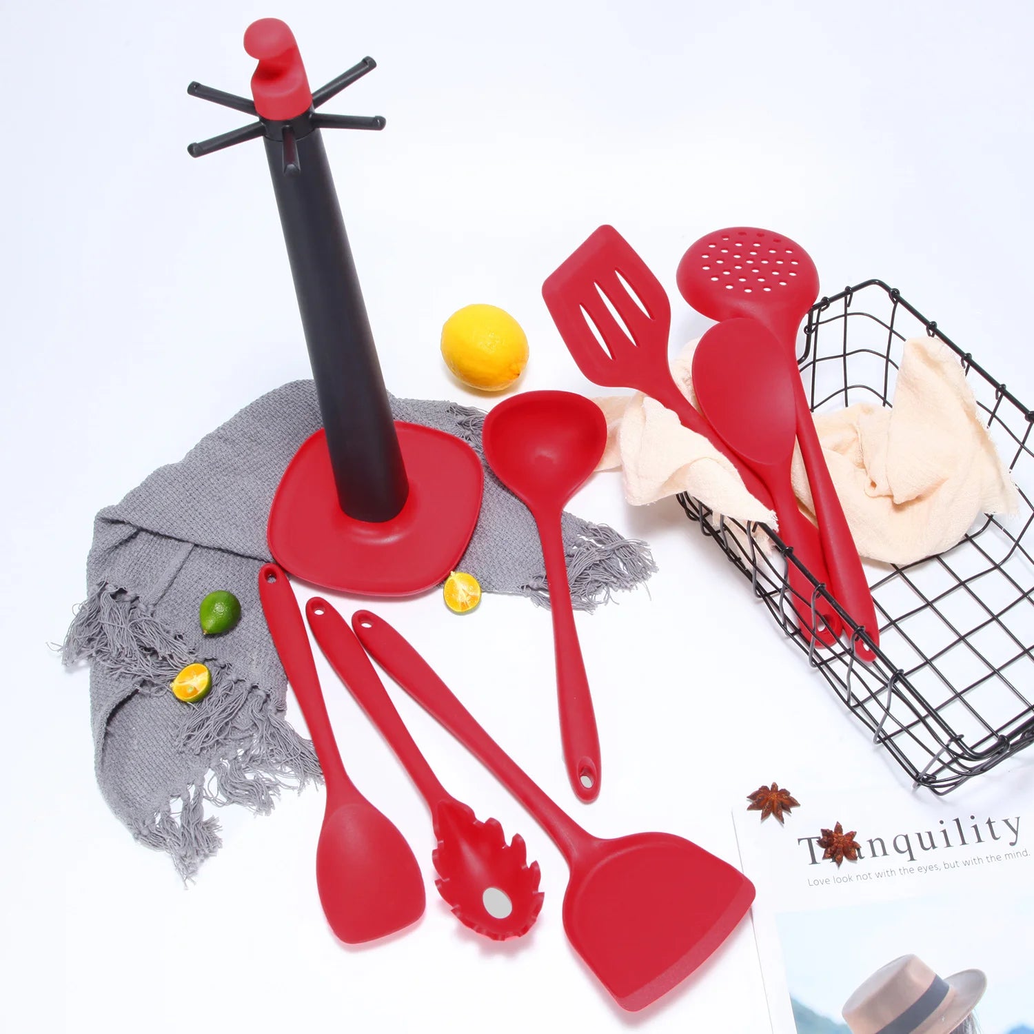 Silicone Cooking Kitchen Utensils Set