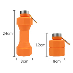 Dumbbell folding Customizable Silicone Water Bottle