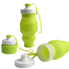 500ml Silicone Foldable Water Bottle for Sports