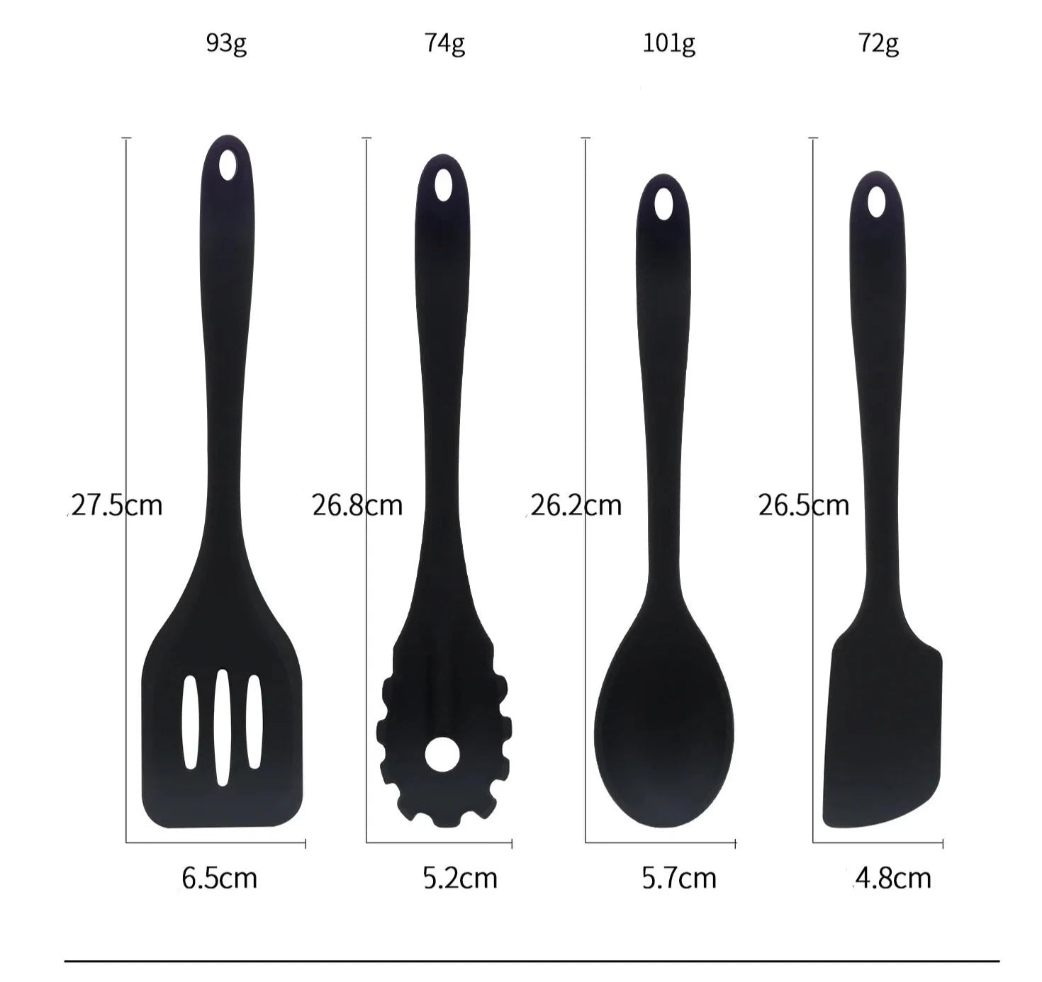 Silicone Cooking Utensils Set for Kitchen