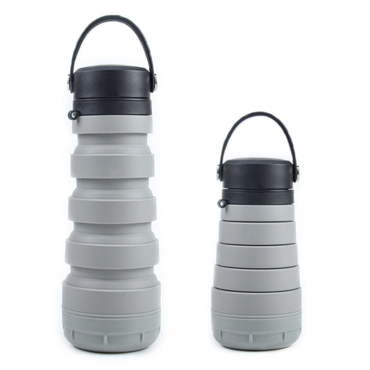 Gray Sports Silicone Large Capacity Water Cup